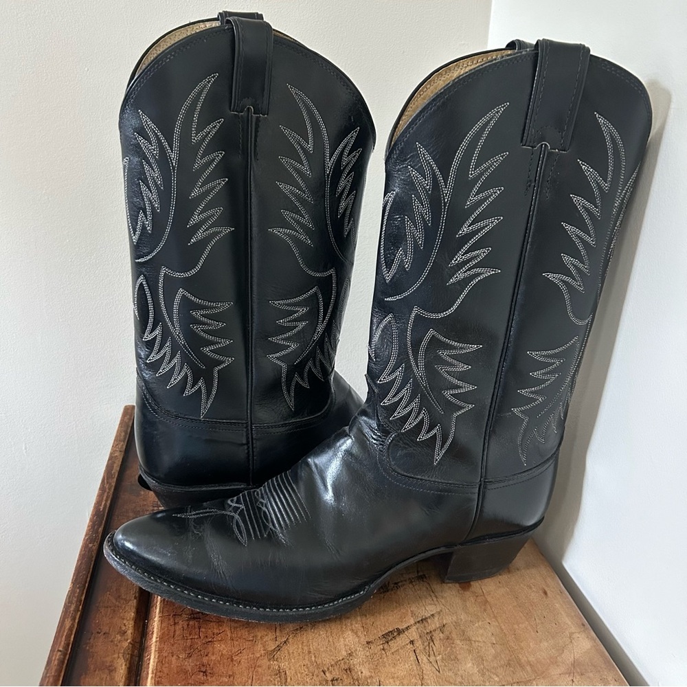 Justin boots men’s sz 12 black cowboy boots***SOLD***